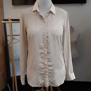 EUC 100% silk Club Monaco long sleeve blouse